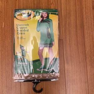 Shamrock crayon hooded dress medium 10-12